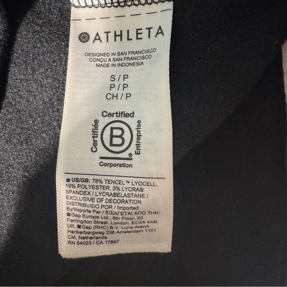 Athleta Sweatshirt Dress Zippered Pockets Black Size Small - Picture 5 of 15